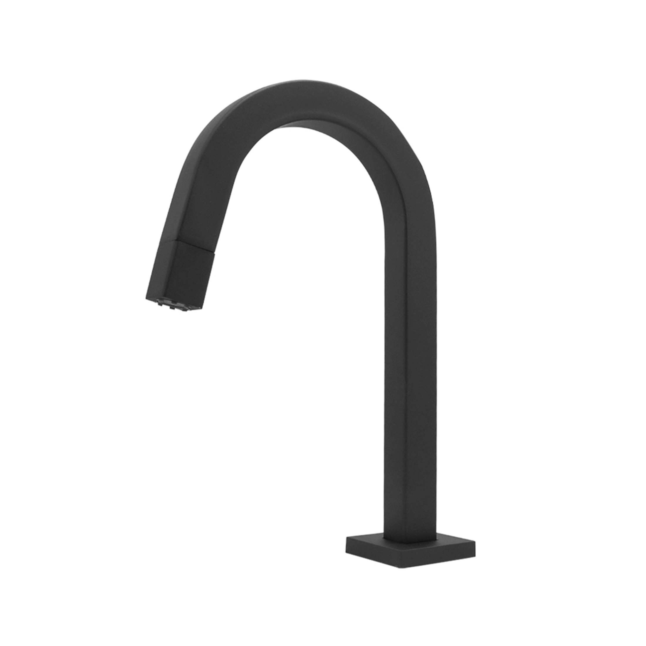 Torneira Banheiro Lavatório Quadrada Baixa Preto Fosco 1/4v