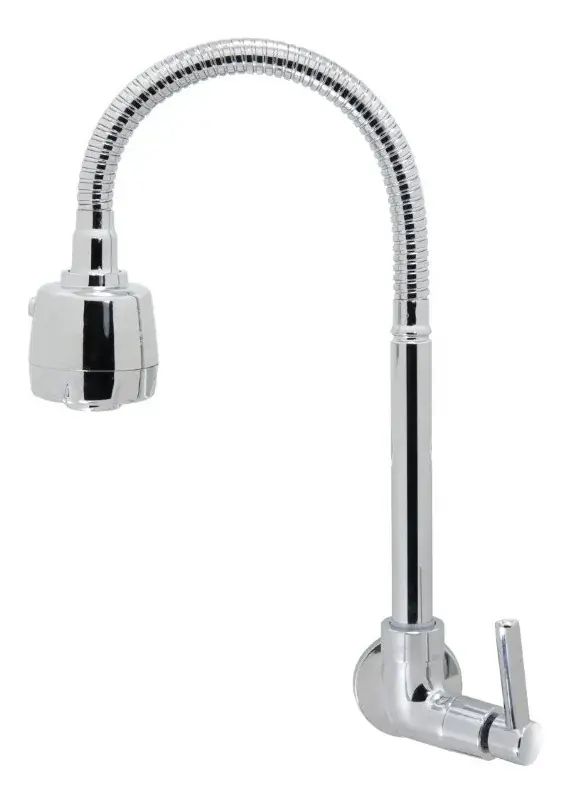 Torneira Cozinha Pia Parede Gourmet Tubo Flexível Cromado