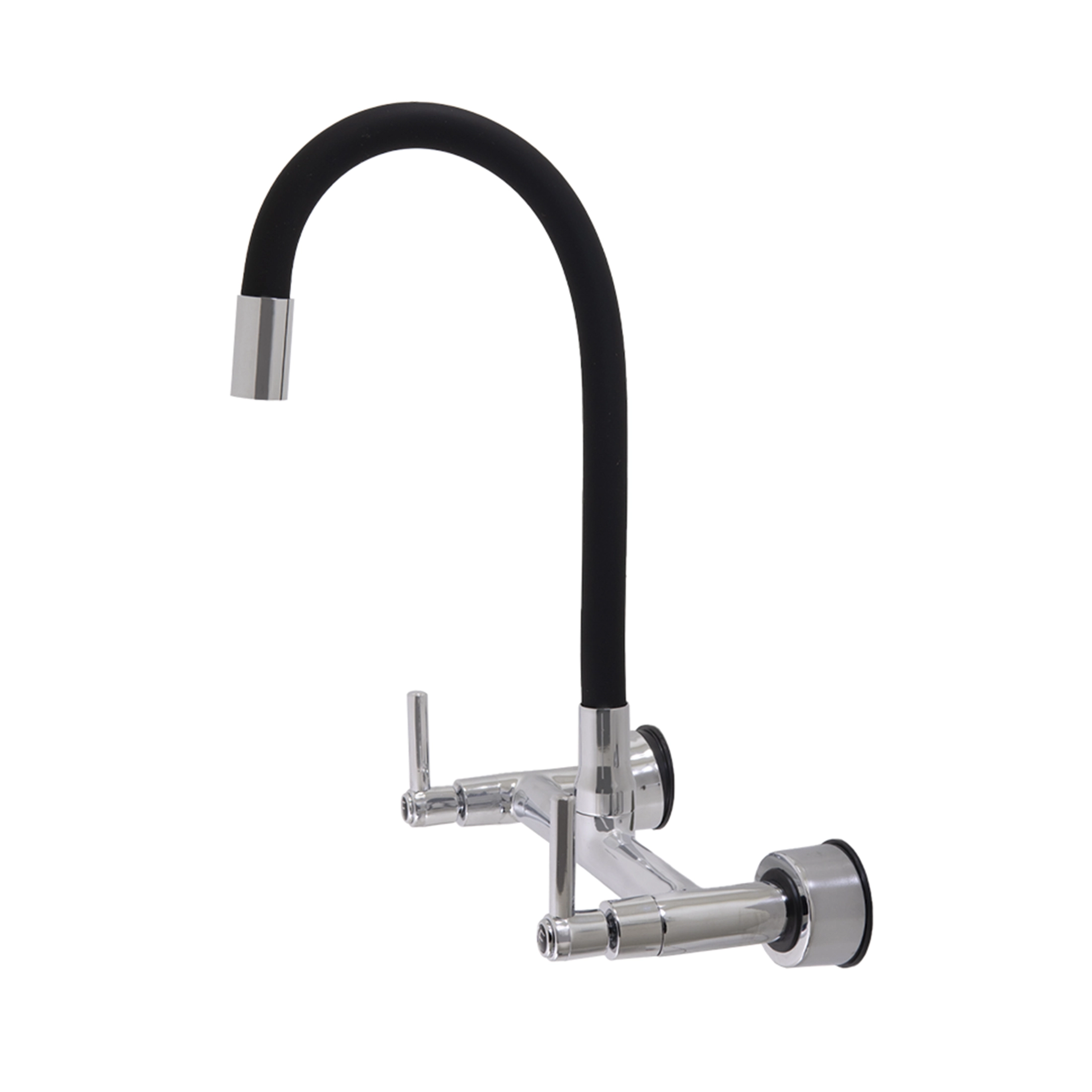 Torneira Misturador Color Tubo Flexível Preto Cozinha Parede