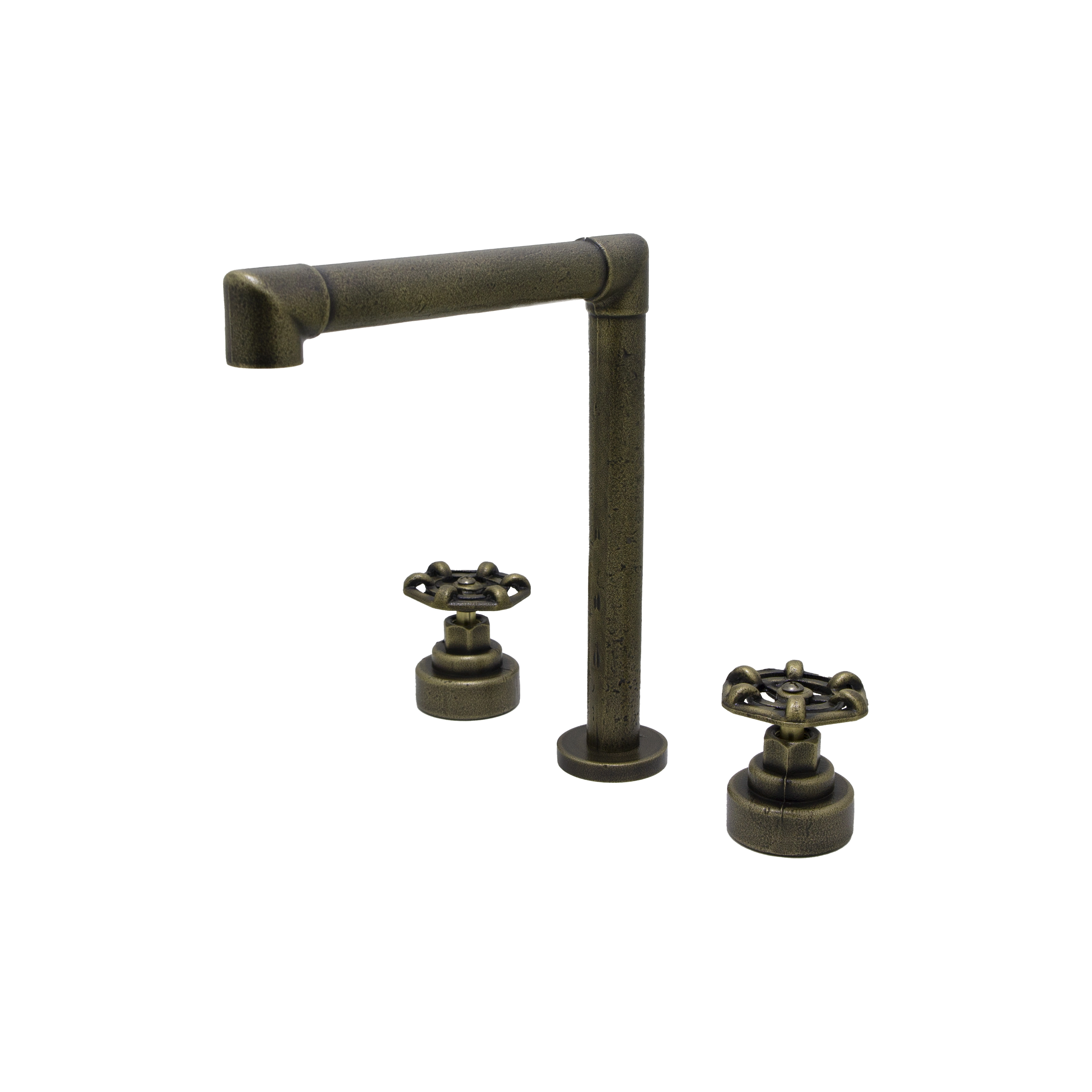 Torneira Misturador Lavatório Industrial Rustico Ouro Velho