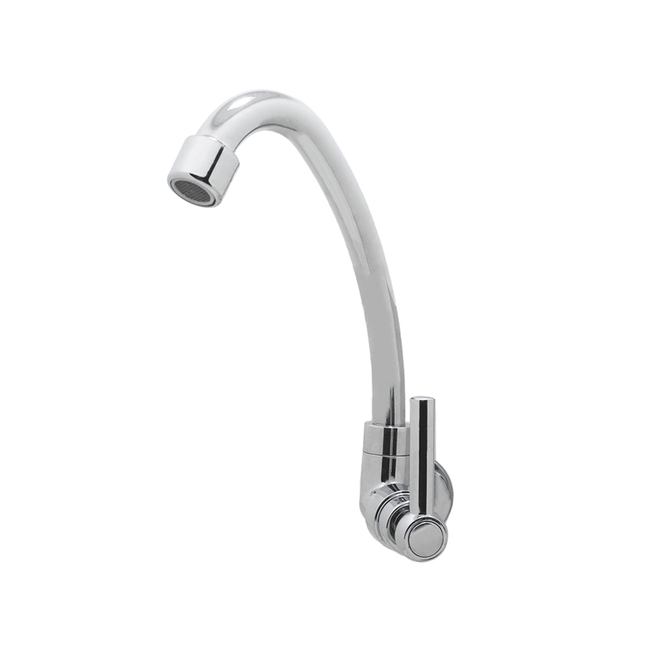 Torneira Pia Cozinha Bica Móvel Arejador 1/4v Cromado Parede Luxo