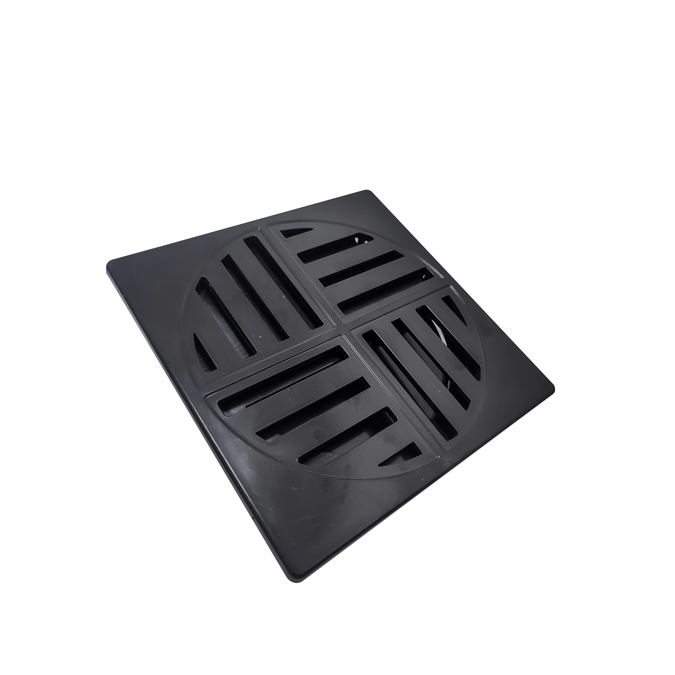 Ralo Anti-inseto Quadrado 15x15cm + Porta Grelha Preto Preto ABS