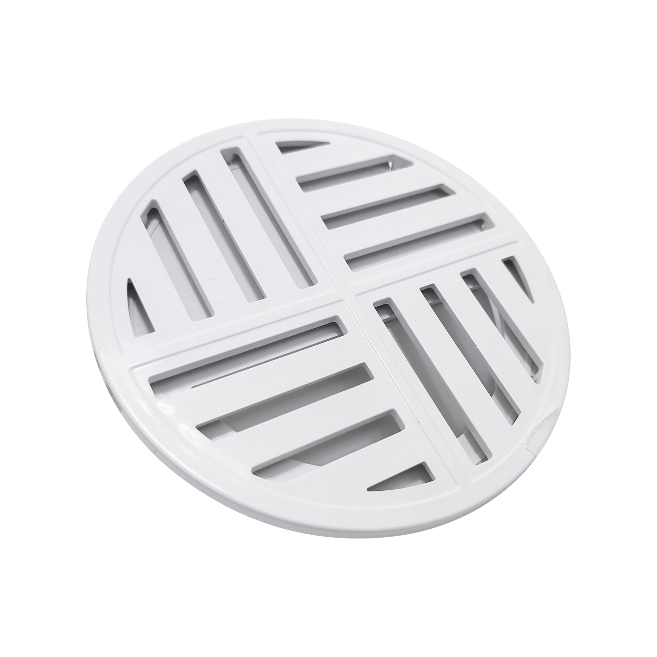 Ralo Anti Inseto Inteligente Redondo 15x15cm Banheiro Lavatório Branco ABS