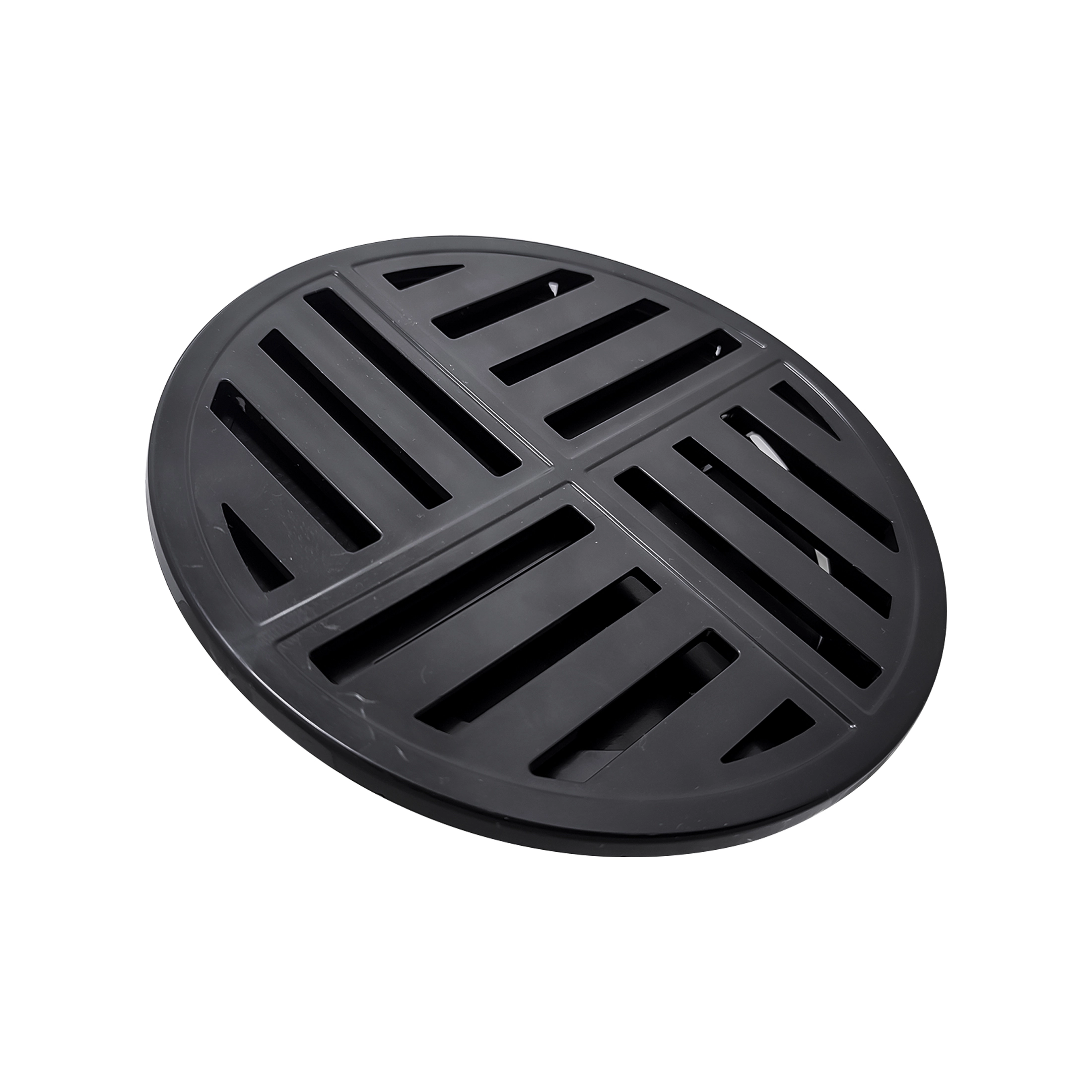 Ralo Anti Inseto Inteligente Redondo 15x15cm Banheiro Lavatório Preto Fosco