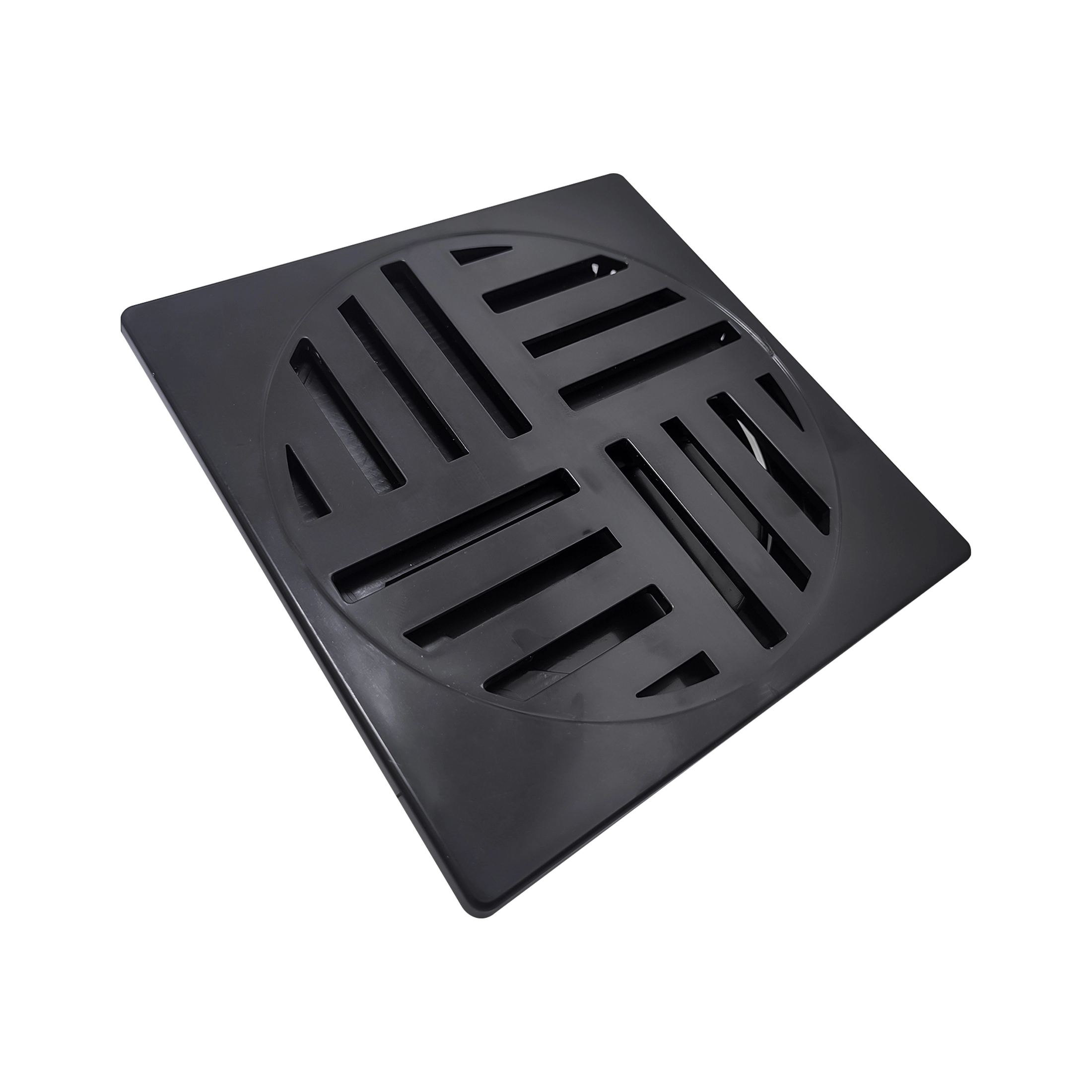 Ralo Anti-inseto Quadrado 10x10cm + Porta Grelha Preto ABS