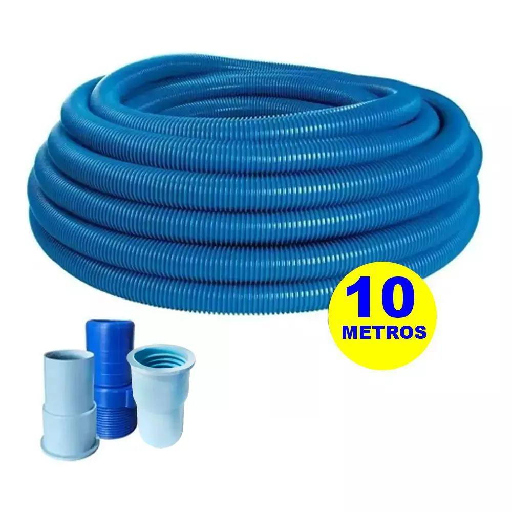 Kit Mangueira 10 Metros Com Adaptador E Ponteira P/ Piscina