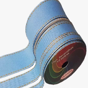 Fita Decorativa 1785 38 C03 Jeans Ponti Azul Claro Atacado Peca C/10mts Sinimbu