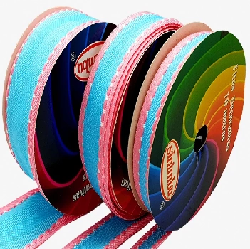 Fita Dec. Pespontada Azul C/rosa 38mmx10m