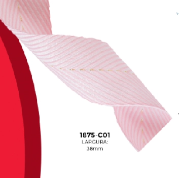 Fita Dec. Espinha De Peixe Rosa 38mmx10m