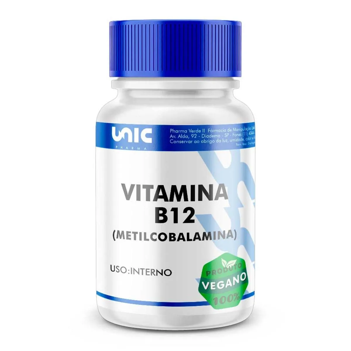 Vitamina B12 (Metilcobalamina) 2000mcg 60 Cápsulas Vegan