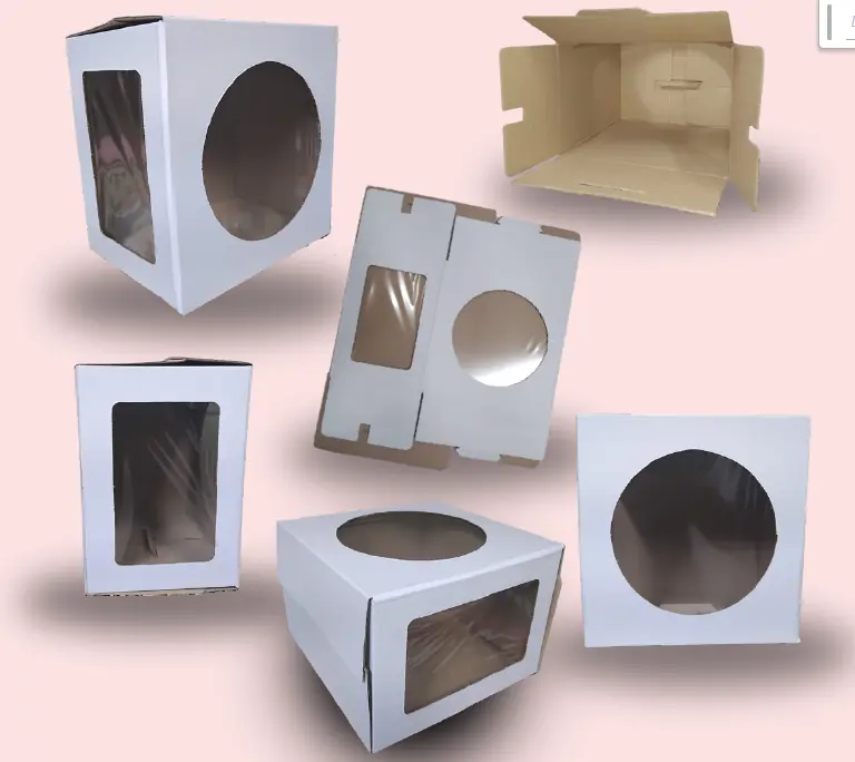 Caixa Bolo Duplo Visor 2