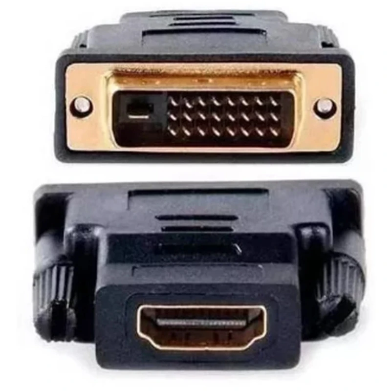 Cabo Audio Adaptador Plug Dvi Pra Hdmi 1080p Bidirecional