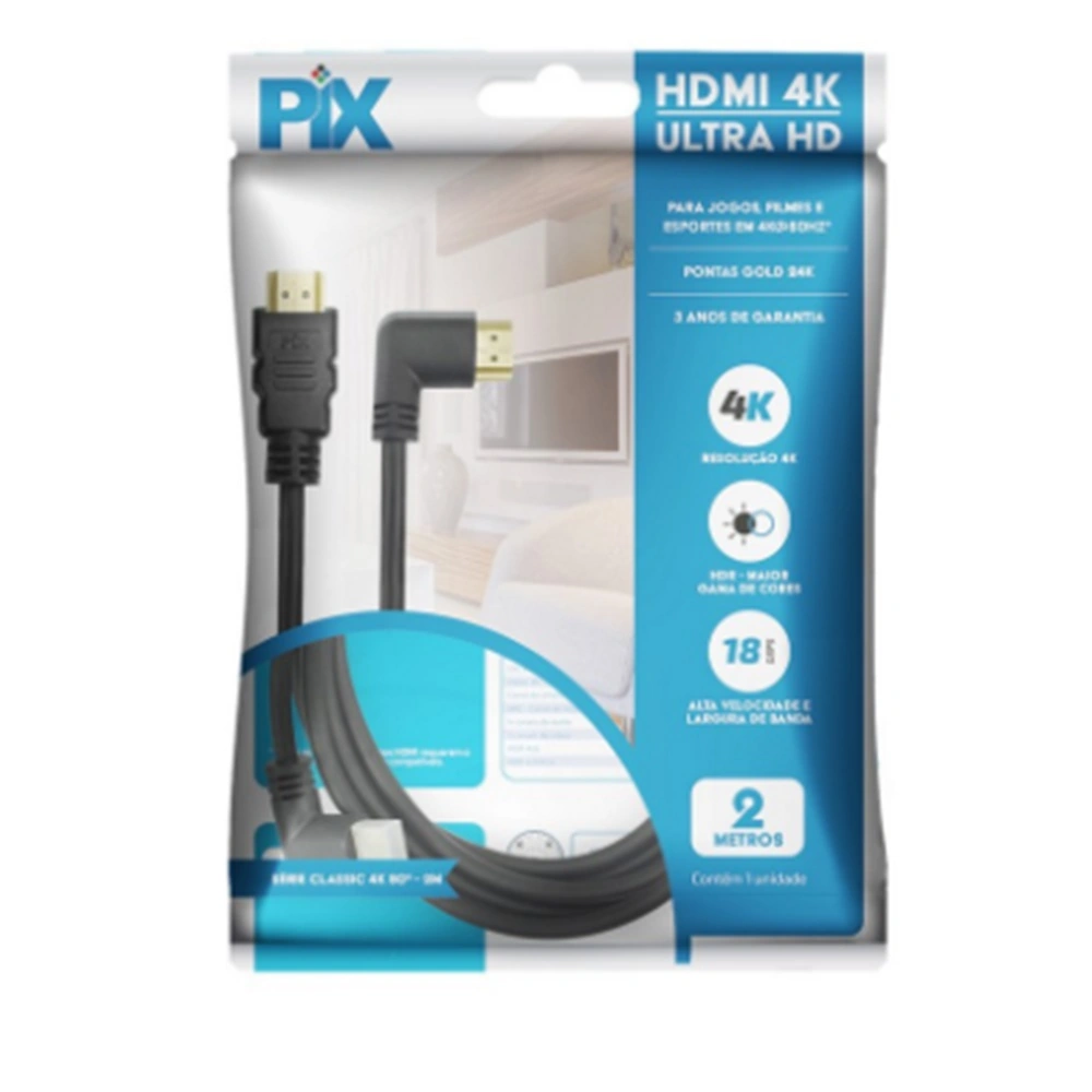 Cabo Hdmi-macho X Hdmi 2.0 4k 19 Pinos: Imagem De Qualidade
