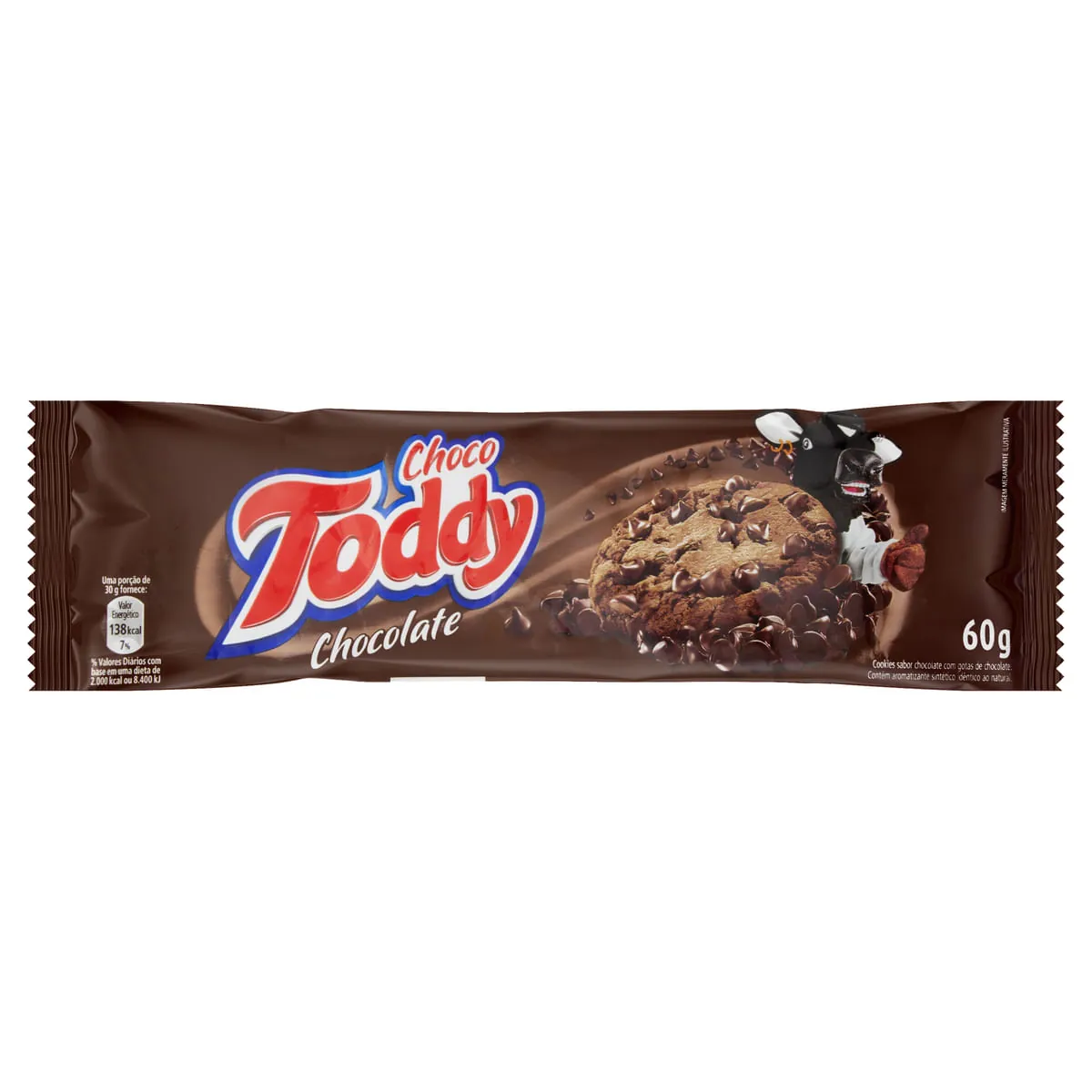 Biscoito Cookie Chocolate Com Gotas De Chocolate Toddy Pacote 60g