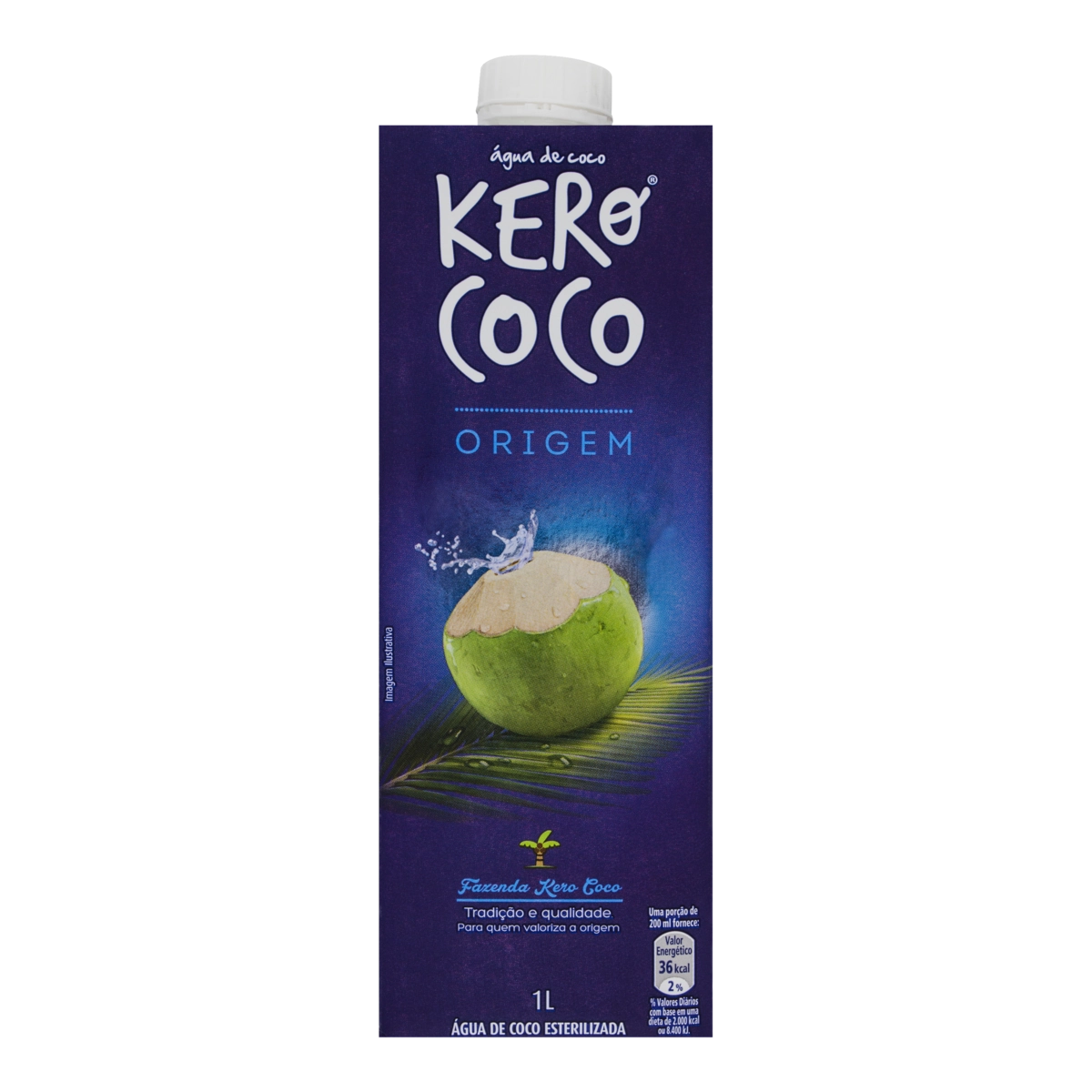 água De Coco Esterilizada Kero Coco Origem Caixa 1l