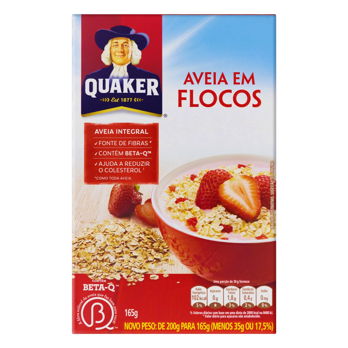 Aveia Em Flocos Quaquer 250 Gr