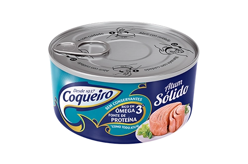 Atum Sólido Em óleo Coqueiro Lata 120g
