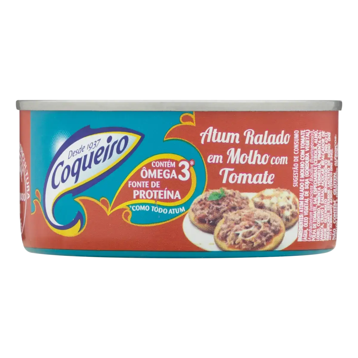 Atum Ralado Ao Molho De Tomate Coqueiro Lata 120g