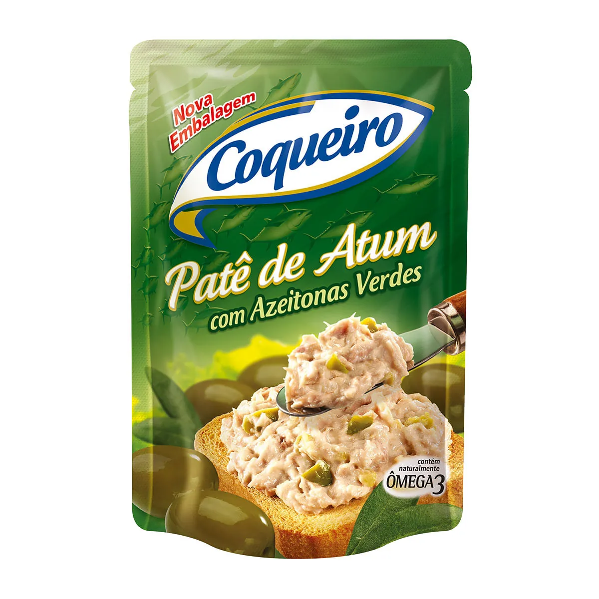 Patê De Atum Com Azeitonas Verdes Coqueiro Sachê 170g