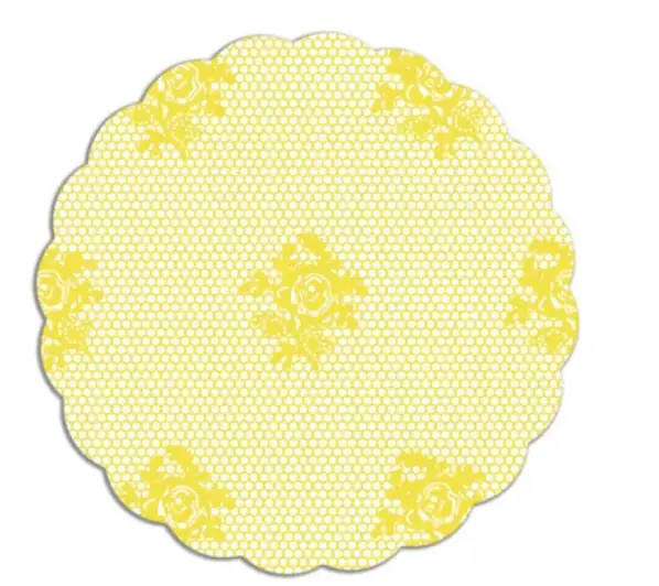 Fundo Rendado Amarelo No7 C/100