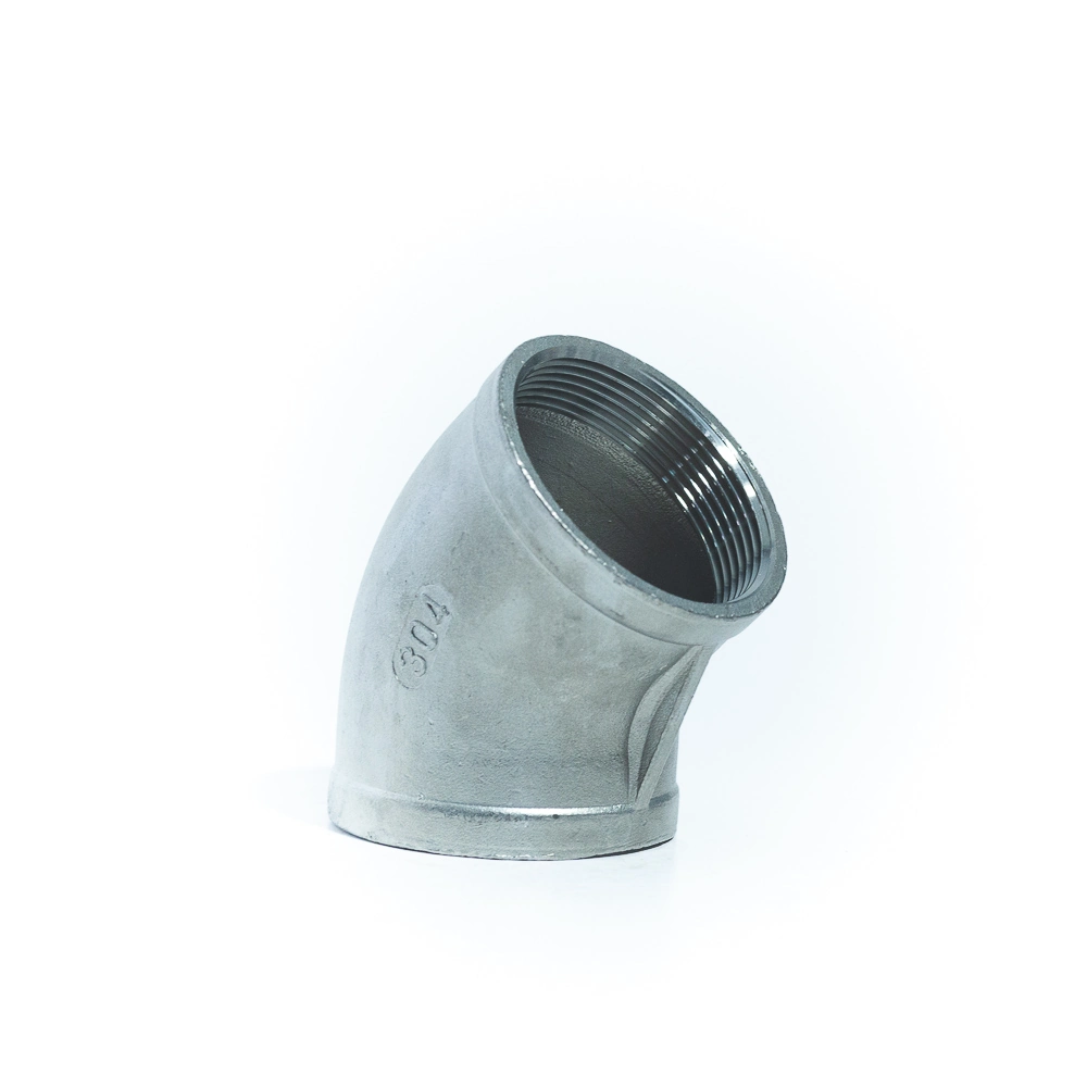 Aci-5 Cotovelo Aço Inox 316 45 Graus Rosca Fêmea Rosca Npt Ø1.1/4