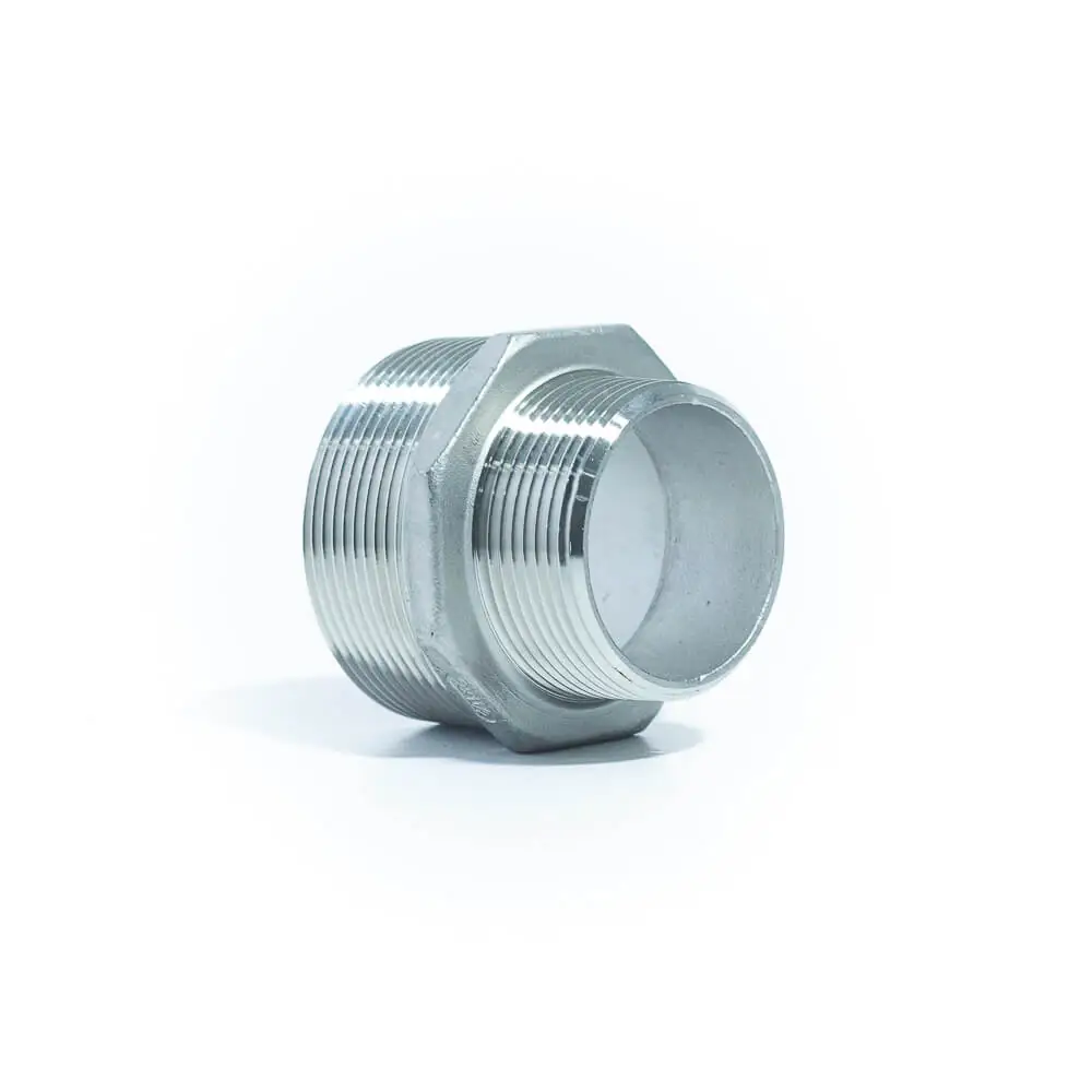 Aci-7a Niple De Redução Aço Inox 304 Rosca Bsp Selecione O Diametro:1 X 1/4