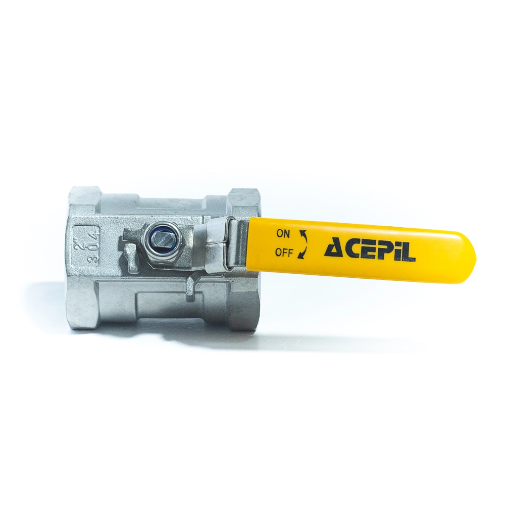 Aci-v10n Válvula Esfera Monobloco Aço Inox 304 Rosca Npt Ø2