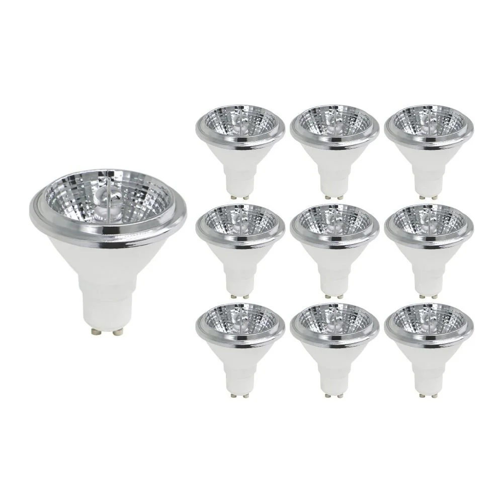 10 Lâmpadas Led Taschibra Ar70 4,8w Gu10 Bivolt 2700k Luz Amarela