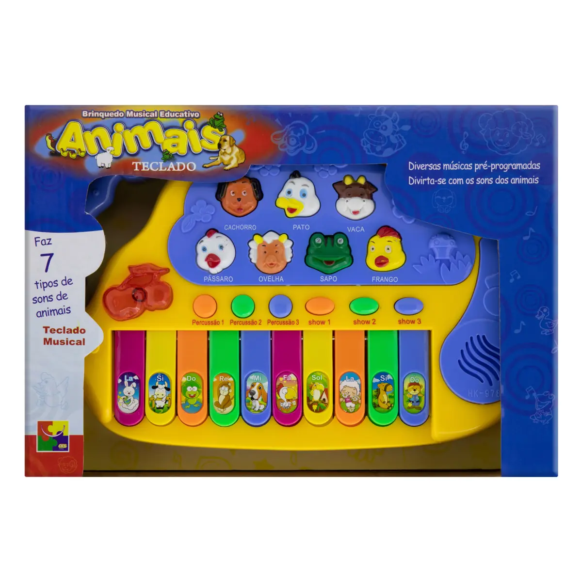 Teclado Educativo Musical Animais Cks Toys