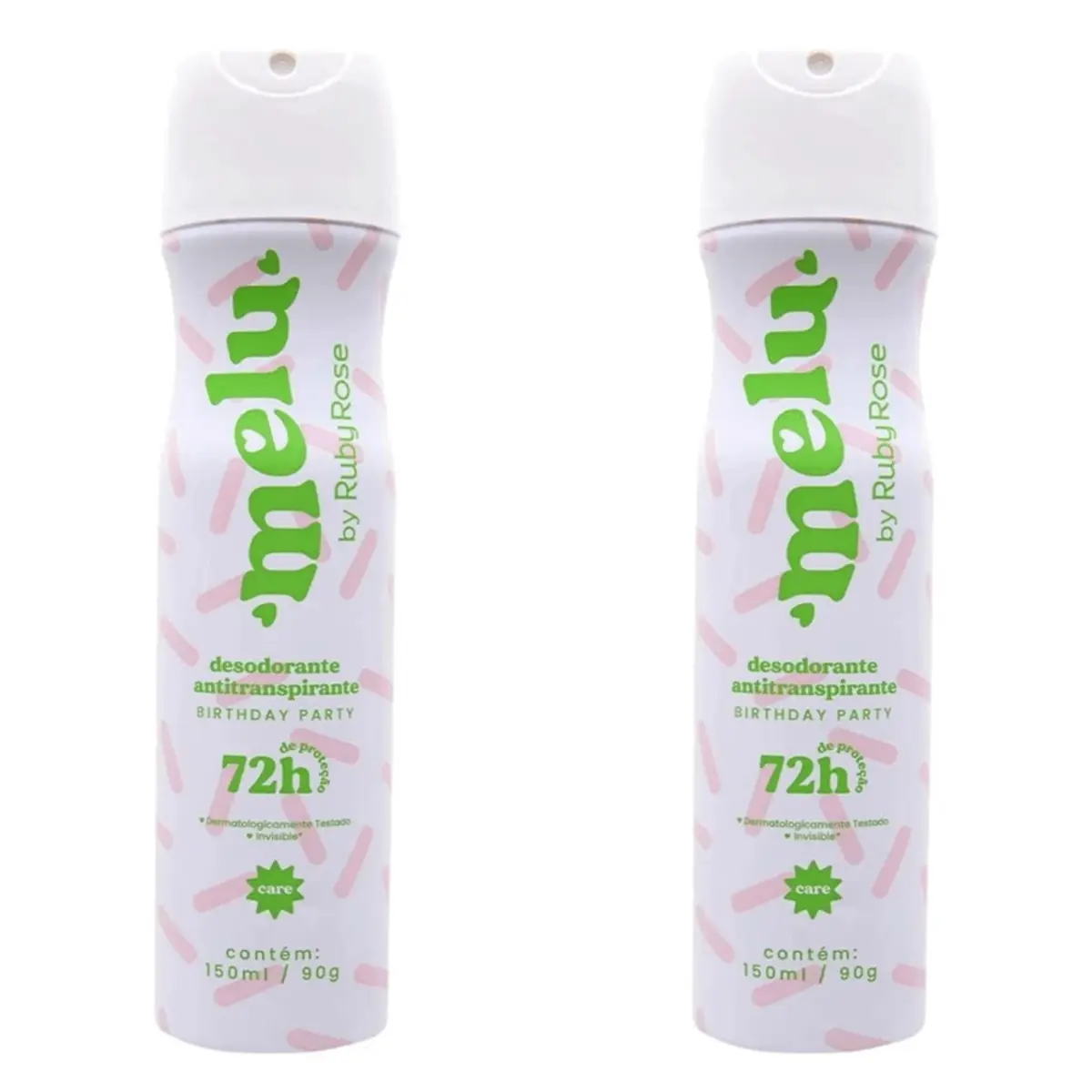 Kit c/2 Unidades de Desodorante Aerosol Birthday Party Melu Rr68015 Ruby Rose 150m