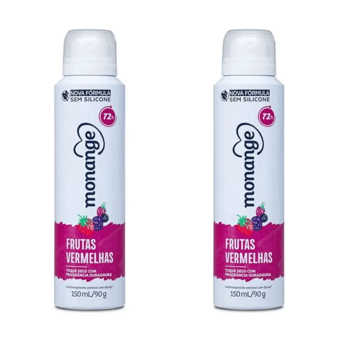 Kit c/2 Unidades de Desodorante Aero Monange 90g Frutas Vermelhas
