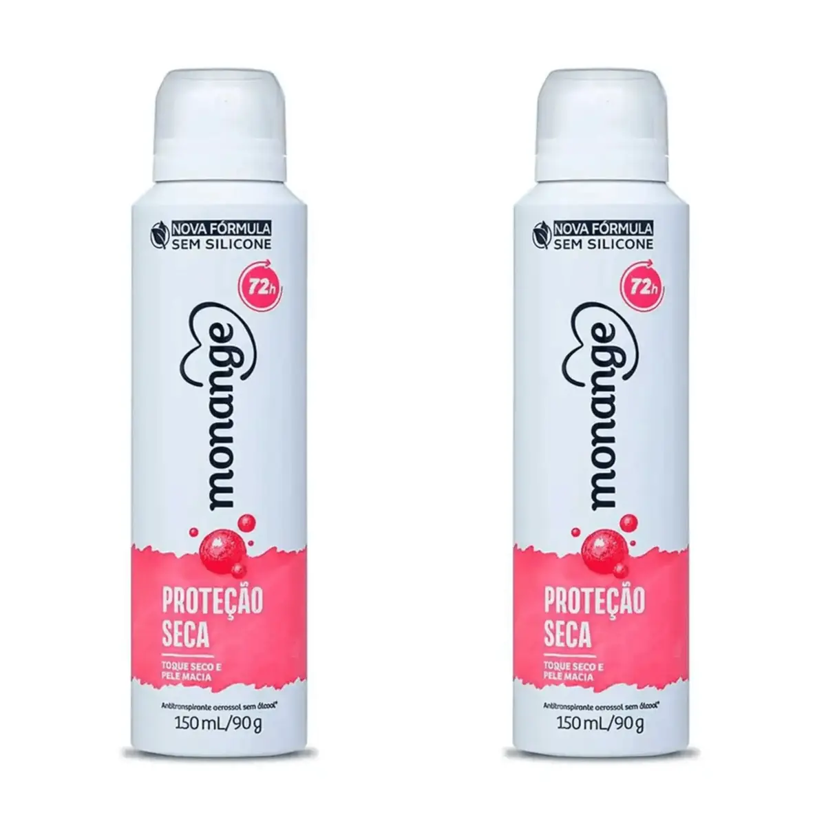 Kit c/2 Unidades de Desodorante Aero Monange 90g Proteção Seca