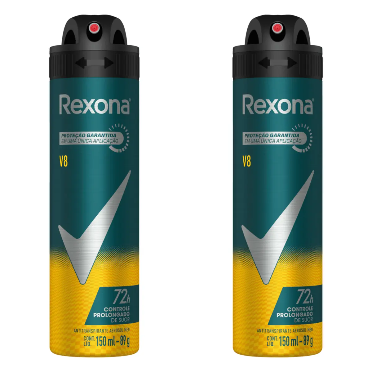 Kit c/2 Unidades de Desodorante Rexona Aerossol Men V8 150ml