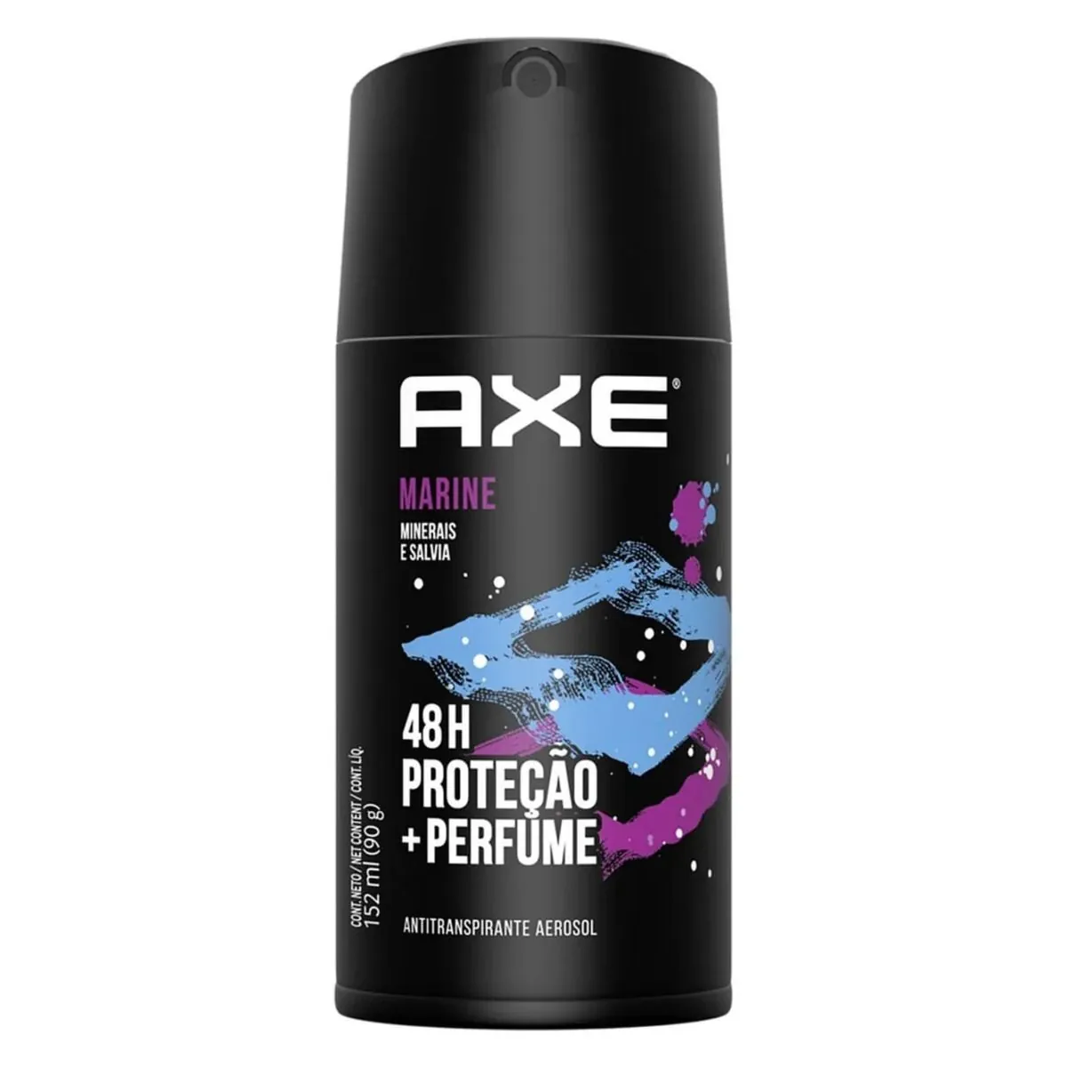 Kit c/2 Unidades de Desodorante Antitranspirante Aerosol Axe Marine 90g