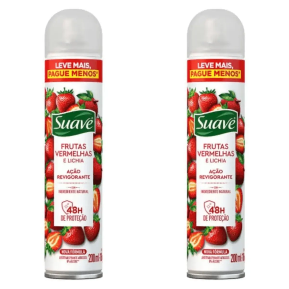 Kit c/2 Unidades de Desodorante Suave Aero Frutas Vermelhas 200ml