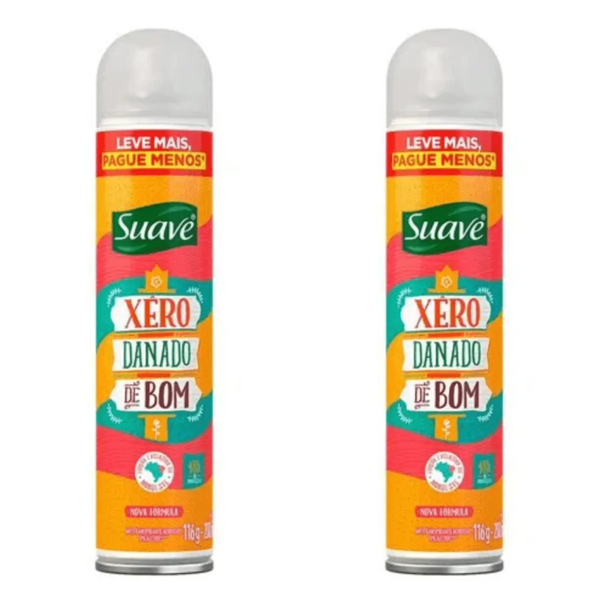 Kit c/2 Unidades de Desodorante Suave Aero Xero Dan Bom 200ml