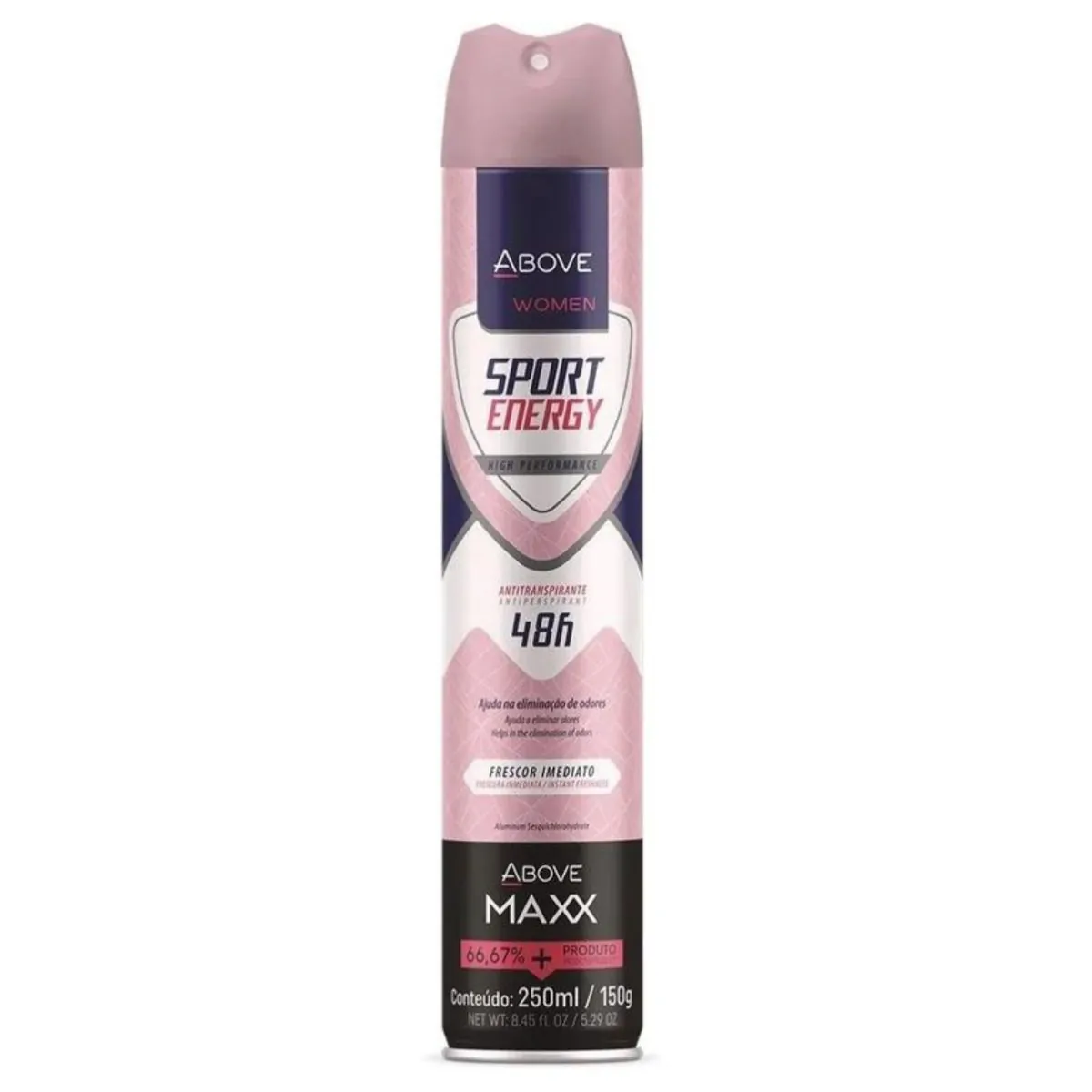 Kit c/2 Unidades de Desodorante Aerosol Above Maxx Energy Women Sport 250ml