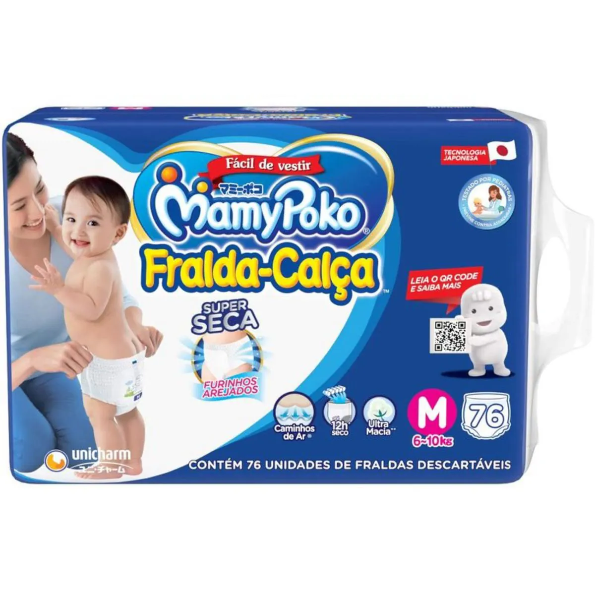 Kit 2 Fraldas Calça Mamypoko Super Seca M 76 Unidades cada