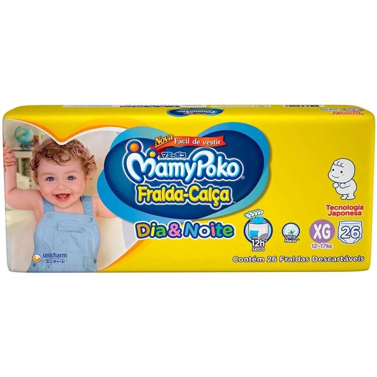 Kit 2 Fraldas Calça Mamypoko Dia E Noite XG Pacote Com 26 Unidades cada