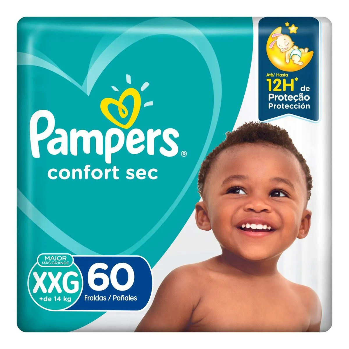 Kit 2 Fraldas Pampers Confort Sec XXG 60 Unidades cada