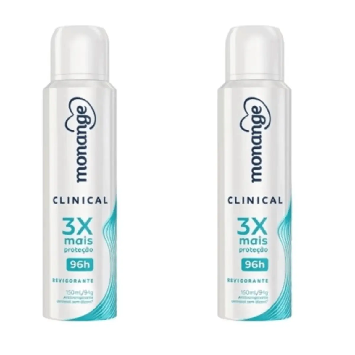 Kit c/2 Unidades de Desodorante Aerosol Monange Clinical 94g Revigorante