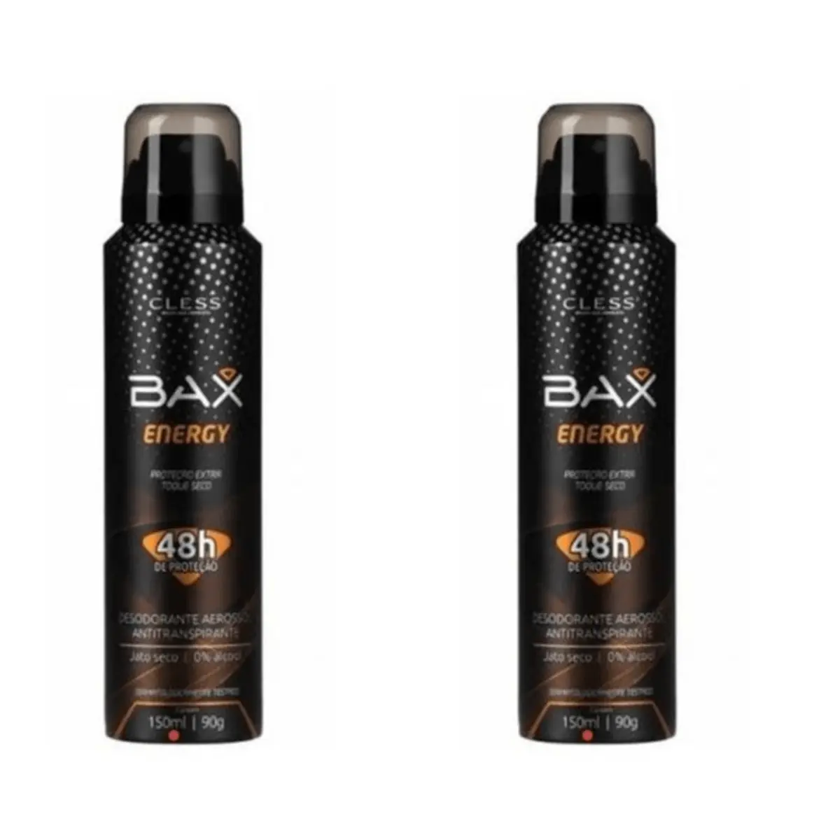 Kit c/2 Unidades de Desodorante Aerosol Bax 150ml Energy Men