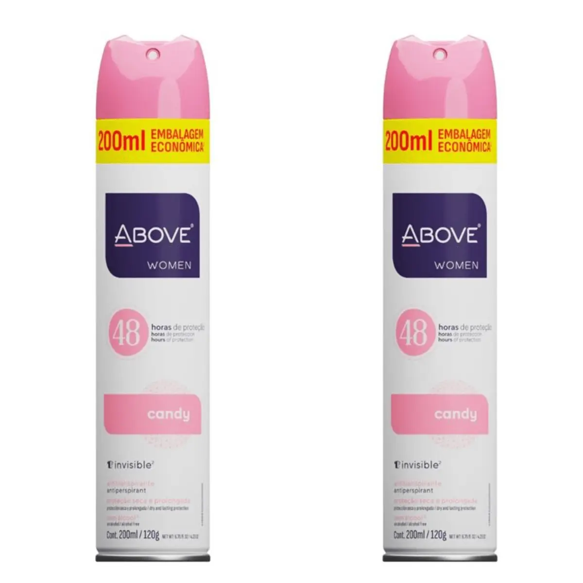 Kit c/2 Unidades de Desodorante Aerosol Above 200ml Clas Candy