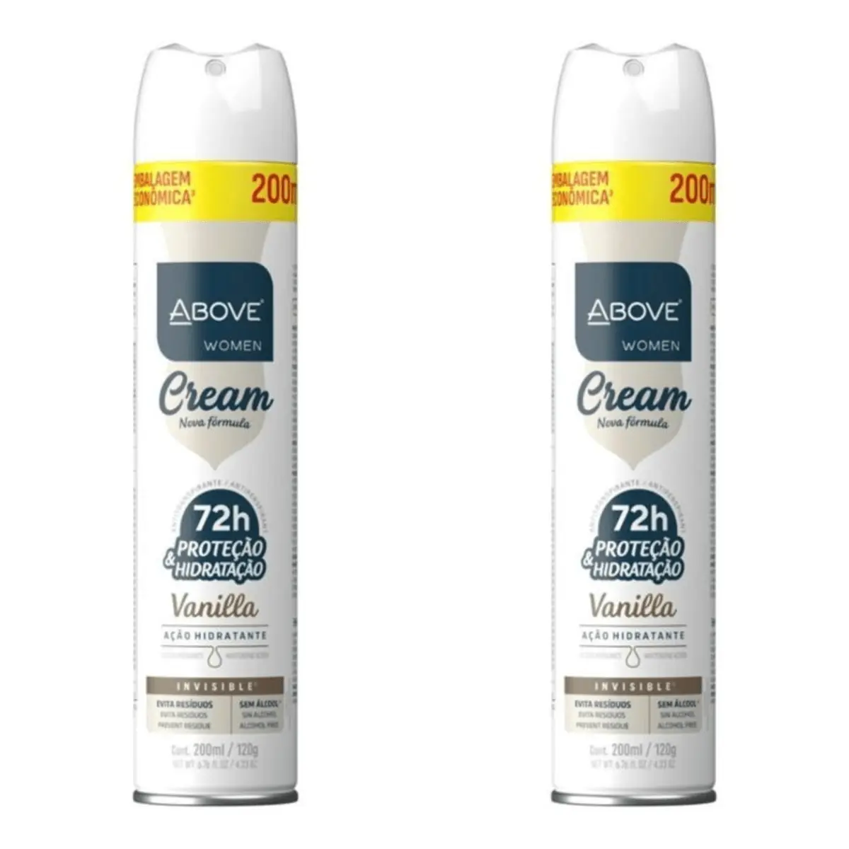 Kit c/2 Unidades de Desodorante Aerosol Above 200ml Cream Vanilla