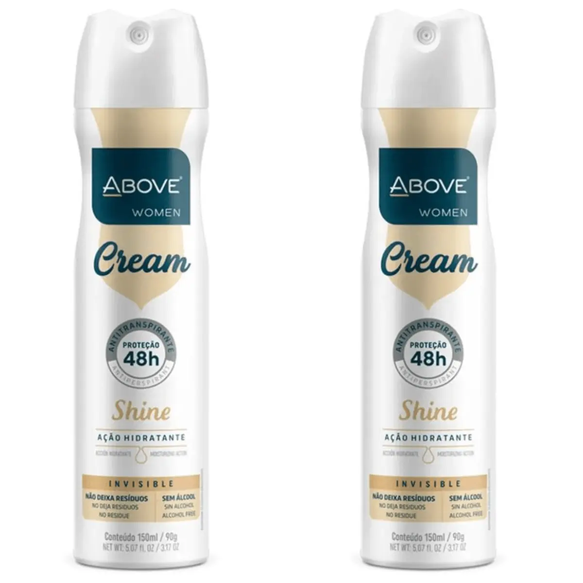 Kit c/2 Unidades de Desodorante Aero Above Clássico 150ml Cream Original