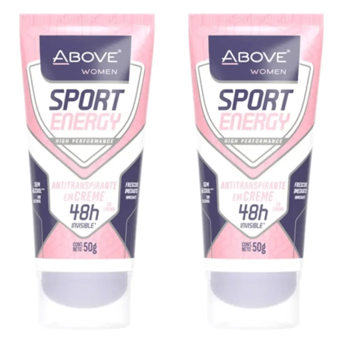 Kit c/2 Unidades de Desodorante Bisnaga Above 50g Sport Energy Women