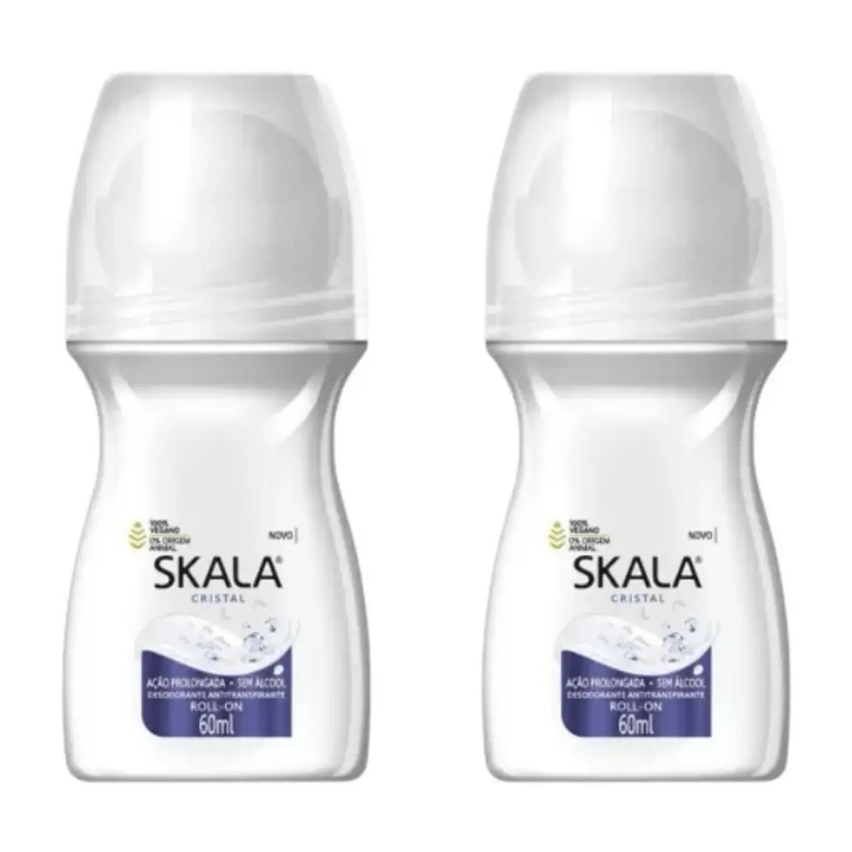 Kit c/2 Unidades de Desodorante Rollon Skala 60ml Cristal