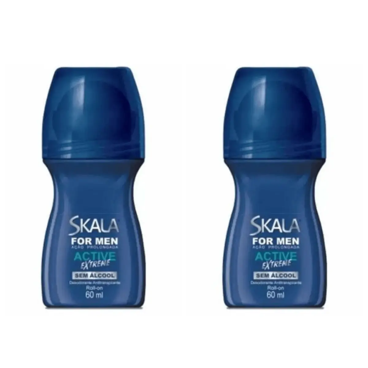 Kit c/2 Unidades de Desodorante Rollon Skala 60ml For Men Active