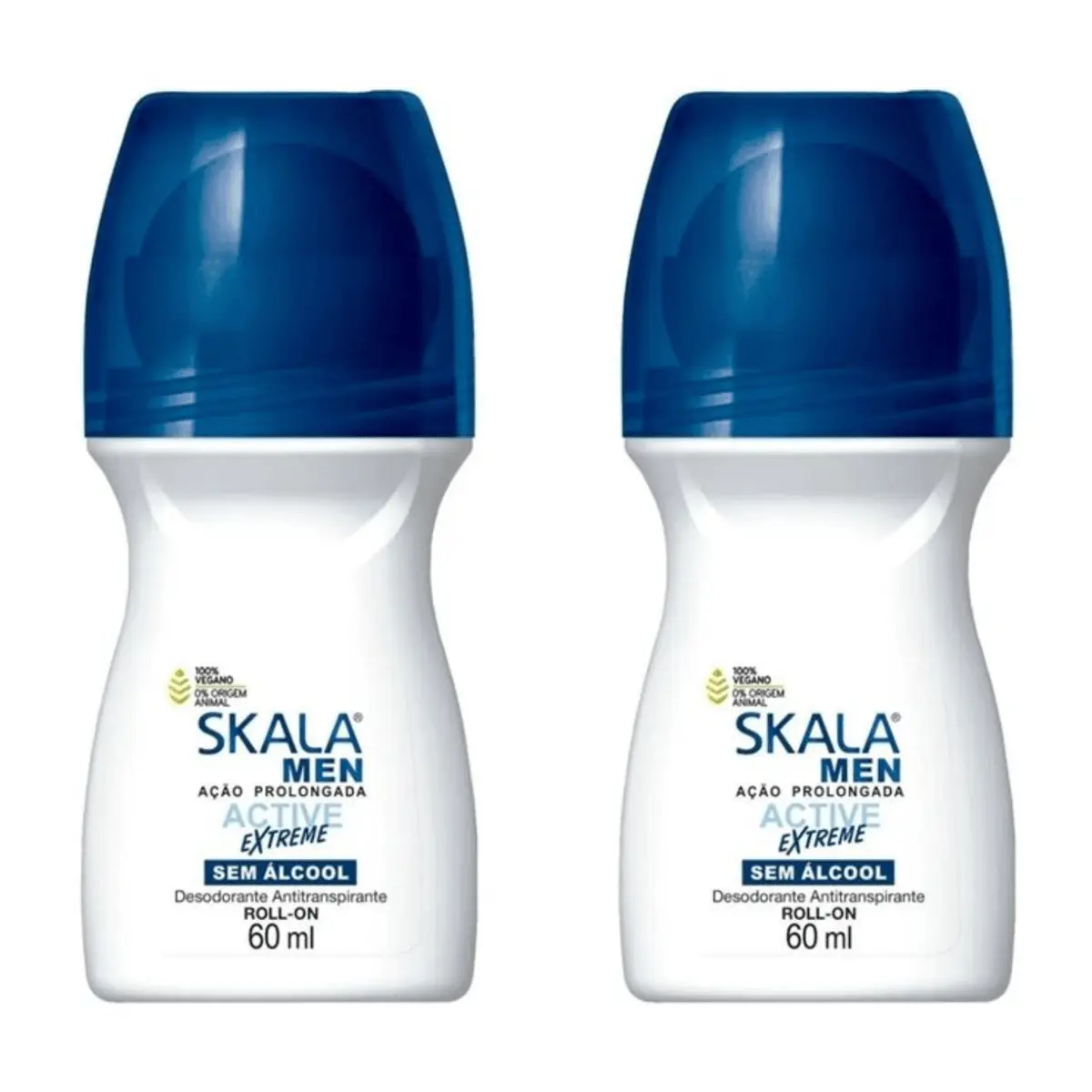 Kit c/2 Unidades de Desodorante Rollon Skala 60ml For Men Active Extreme