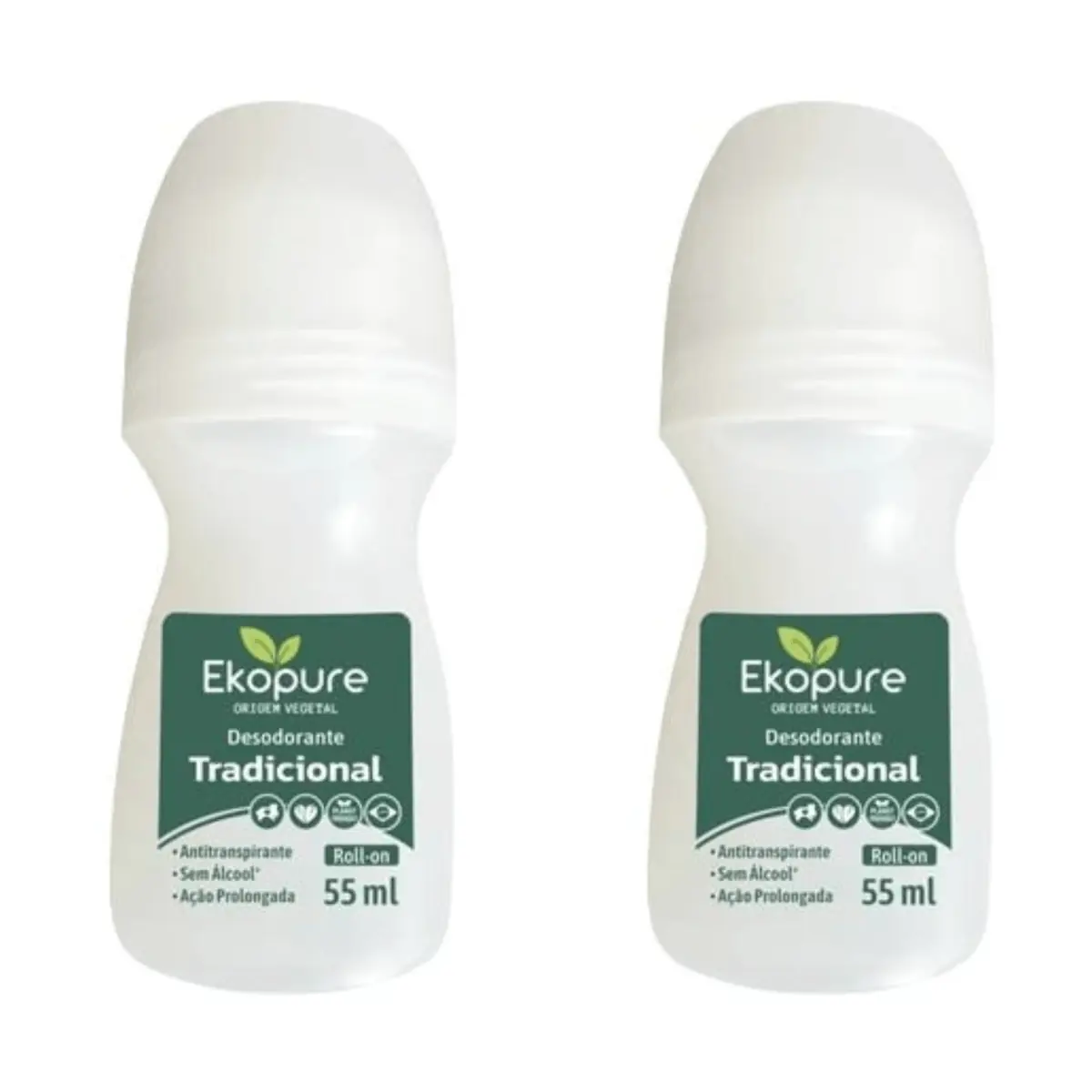 Kit c/2 Unidades de Desodorante Rollon Ekopure 55g Tradicional